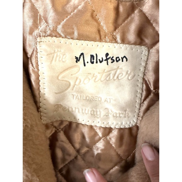 Vintage 60's Sportster Coat Mens LG Tan 100% Wool Blend Car Pea Overcoat Fenway - Picture 5 of 10